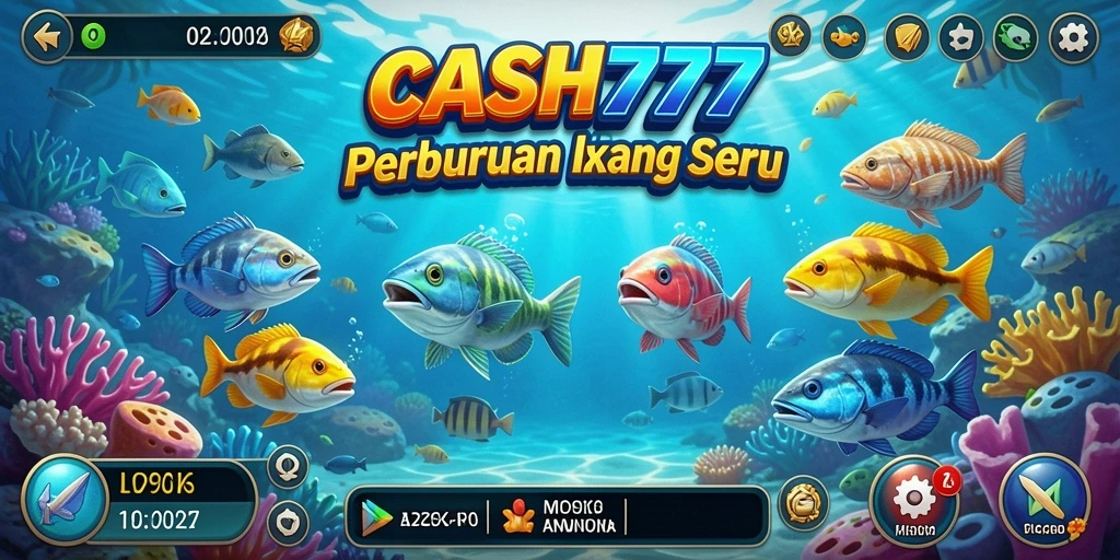 Tampilan gameplay seru menangkap ikan di CASH777.