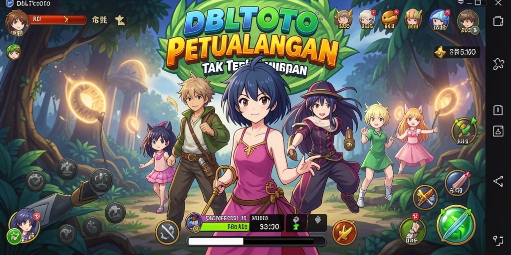 Tampilan gameplay DBLTOTO yang memukau dengan karakter Anime beraksi.
