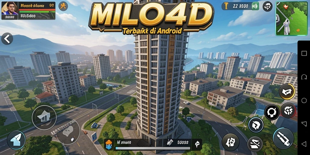 Tangkapan layar menampilkan strategi pertahanan menara yang intens di MILO4D.