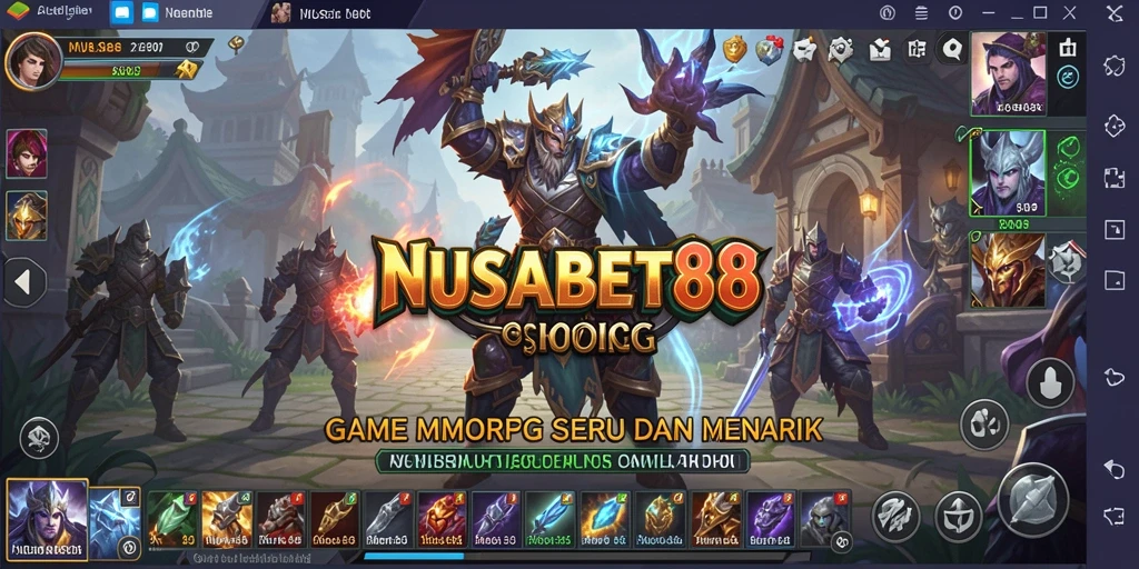 Tampilan gameplay mendebarkan dari NUSABET88 dalam dunia MMORPG.
