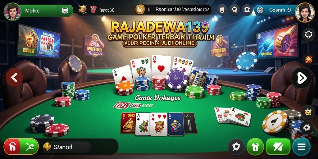 Tampilan gameplay seru di RAJADEWA138 dalam permainan Poker.