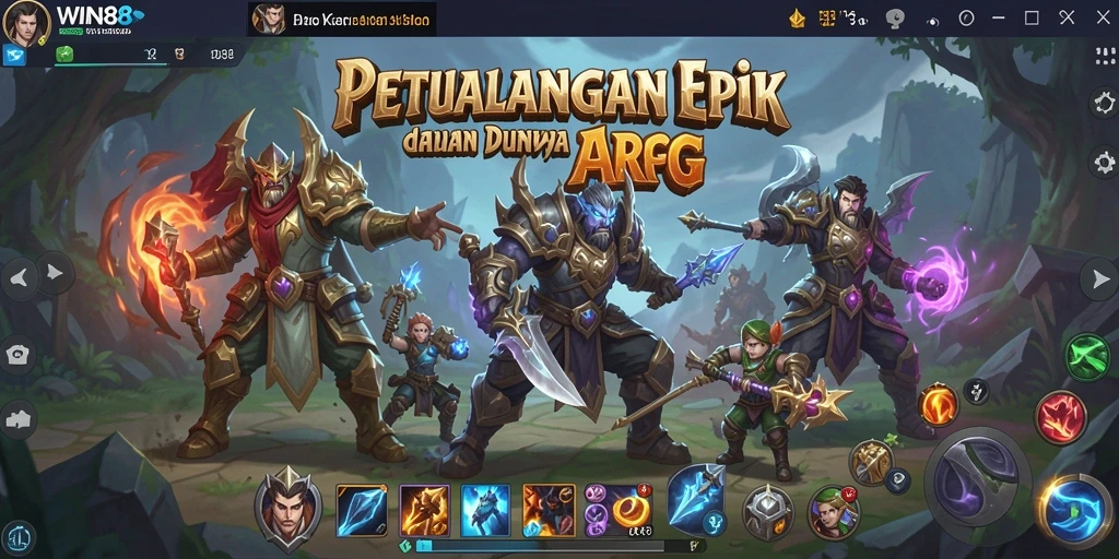 Tampilkan aksi seru karakter dalam pertempuran ARPG di WIN88.