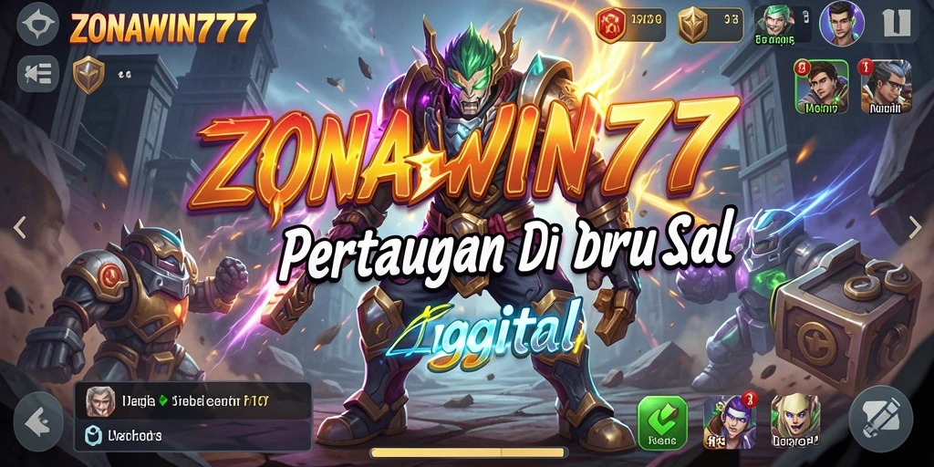 Screenshot gameplay ZONAWIN777 dengan pertarungan seru dan karakter keren.